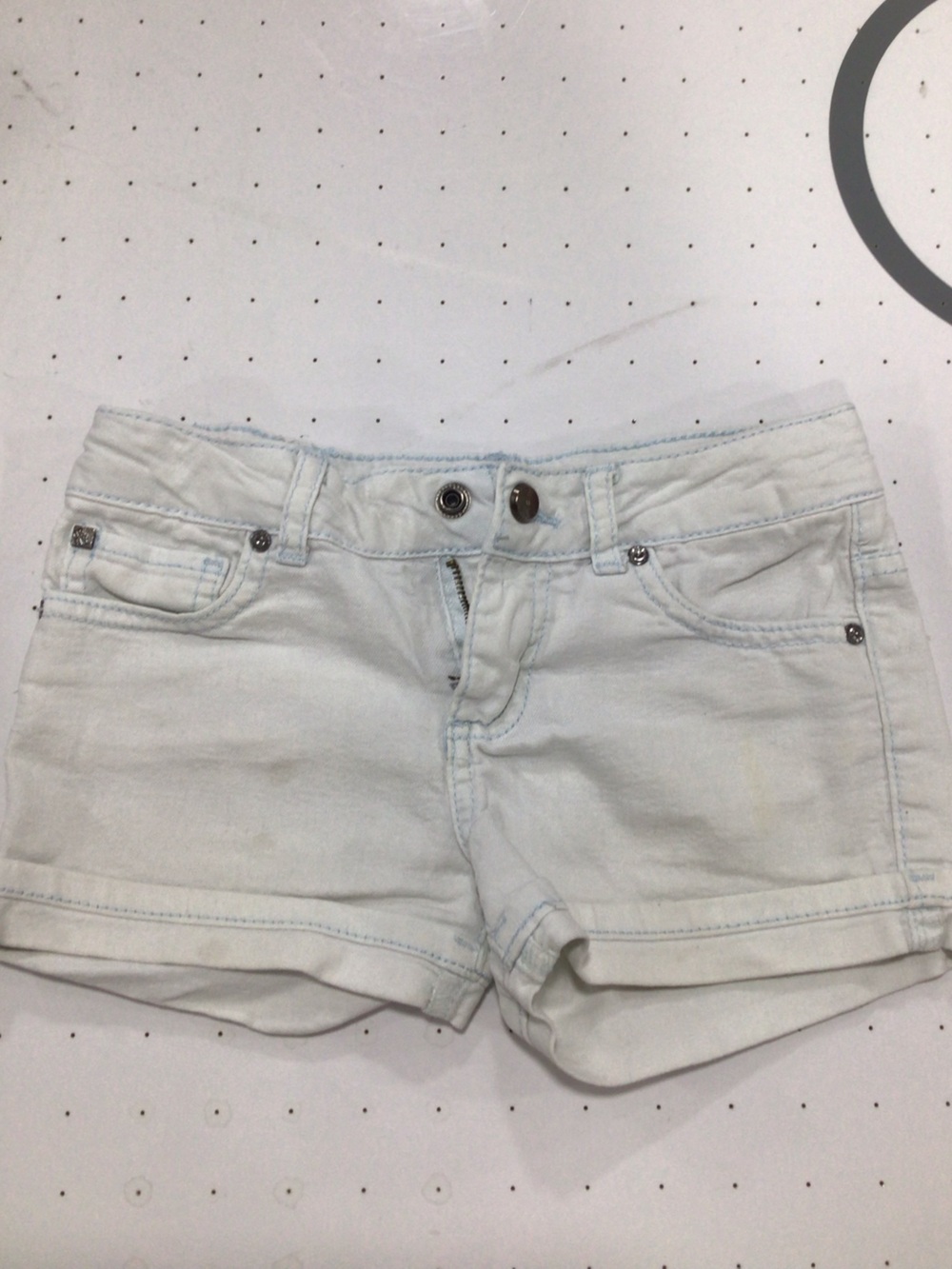 DKNY Light Wash White Denim Shorts